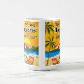 Sonnenuntergang am Strand Kaffeetasse (Mittel)