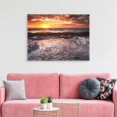 Sonnenuntergang am Strand, Kalifornien Leinwanddruck (Insitu (Wohnzimmer))