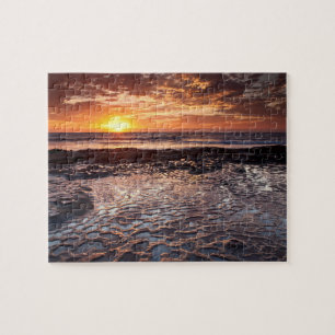 Sonnenuntergang am Strand, Kalifornien Puzzle