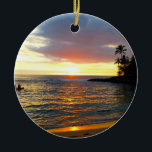 Sonnenuntergang am Strand Keramik Ornament<br><div class="desc">.</div>