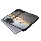 Sonnenuntergang am Strand Laptopschutzhülle (Vorne Knopf)