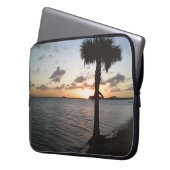 Sonnenuntergang am Strand Laptopschutzhülle (Vorderseite Links)