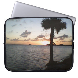 Sonnenuntergang am Strand Laptopschutzhülle