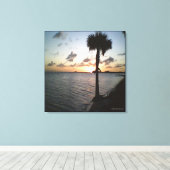 Sonnenuntergang am Strand Leinwanddruck (Insitu (Holzboden))