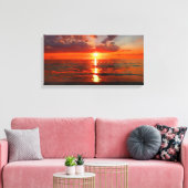 Sonnenuntergang am Strand Leinwanddruck (Insitu (Wohnzimmer))