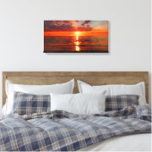 Sonnenuntergang am Strand Leinwanddruck (Insitu (Schlafzimmer))