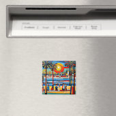 Sonnenuntergang am Strand Magnet (In Situ (Geschirrspüler))