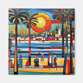 Sonnenuntergang am Strand Magnet