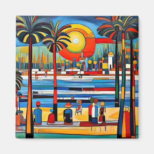Sonnenuntergang am Strand Magnet