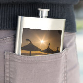 Sonnenuntergang am Strand, Mallorca, Spanien Flachmann (Beispiel)