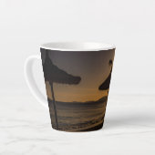 Sonnenuntergang am Strand, Mallorca, Spanien Milchtasse (Linke Ecke)