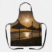 Sonnenuntergang am Strand, Mallorca, Spanien Schürze (Vorderseite)