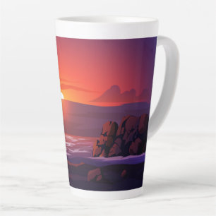 Sonnenuntergang am Strand Milchtasse