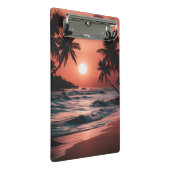 Sonnenuntergang am Strand Mini Klemmbrett (Schrägansicht)