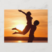 Sonnenuntergang am Strand mit mehrfacher Liebe