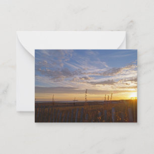 Sonnenuntergang am Strand Mitteilungskarte