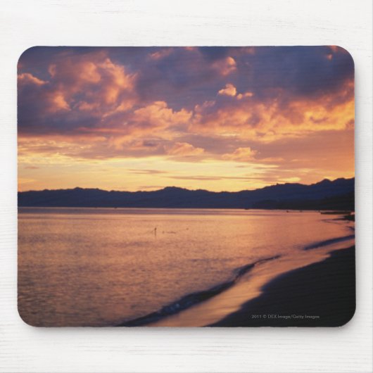 Sonnenuntergang am Strand Mousepad (Vorne)