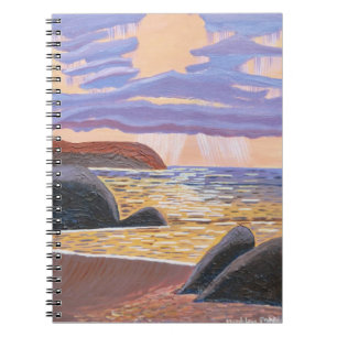 Sonnenuntergang am Strand Notizblock