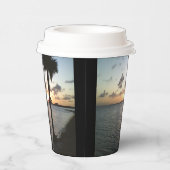 Sonnenuntergang am Strand Pappbecher (Rechts)