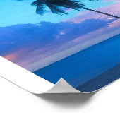 Sonnenuntergang am Strand Poster (Ecke)