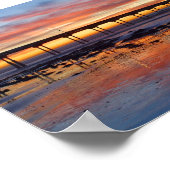 Sonnenuntergang am Strand Poster (Ecke)
