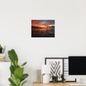Sonnenuntergang am Strand Poster (Heimbüro)