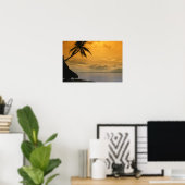 Sonnenuntergang am Strand Poster (Heimbüro)
