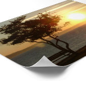 Sonnenuntergang am Strand Poster (Ecke)