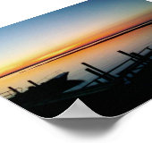 Sonnenuntergang am Strand Poster (Ecke)