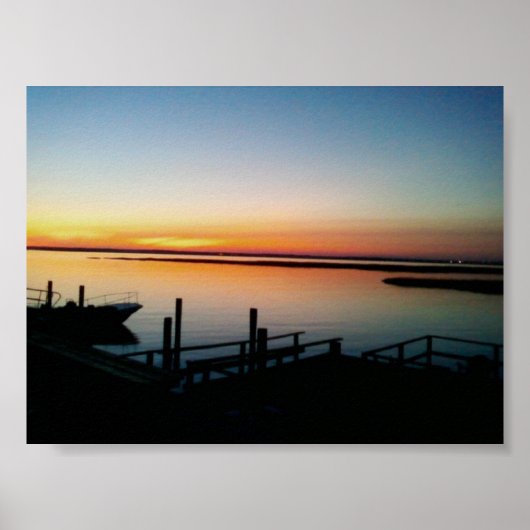 Sonnenuntergang am Strand Poster (Vorne)