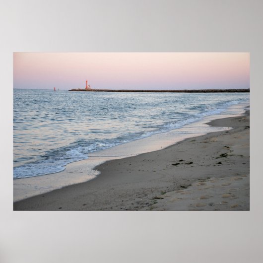 Sonnenuntergang am Strand Poster (Vorne)