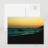 Sonnenuntergang am Strand Postkarte (Vorne/Hinten)