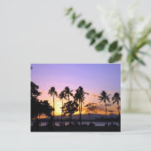 Sonnenuntergang am Strand Postkarte (Stehend Vorderseite)