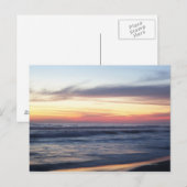 Sonnenuntergang am Strand Postkarte (Vorne/Hinten)