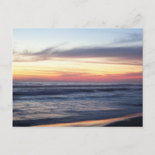 Sonnenuntergang am Strand Postkarte (Vorderseite)