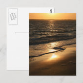 Sonnenuntergang am Strand Postkarte (Vorne/Hinten)