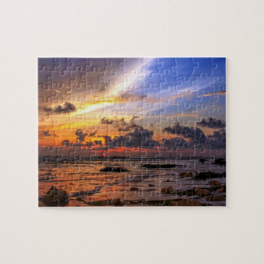 Sonnenuntergang am Strand Puzzle (Horizontal)