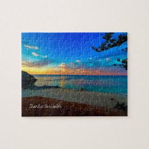 Sonnenuntergang am Strand, Rottnest Island, Austra Puzzle