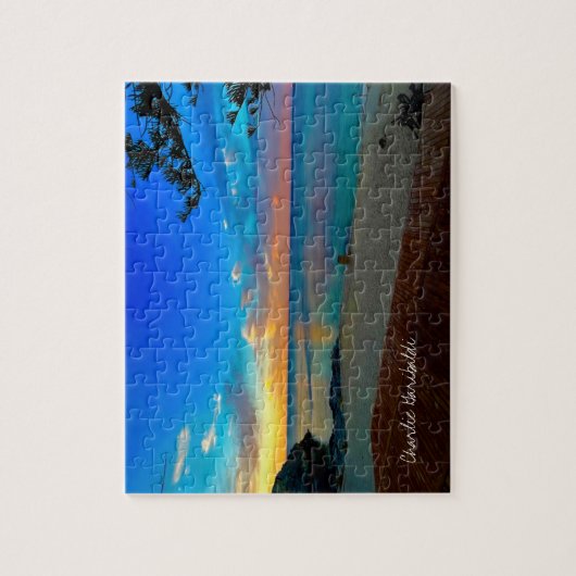 Sonnenuntergang am Strand, Rottnest Island, Austra Puzzle (Vertikal)