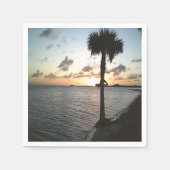 Sonnenuntergang am Strand Serviette (Vorderseite)