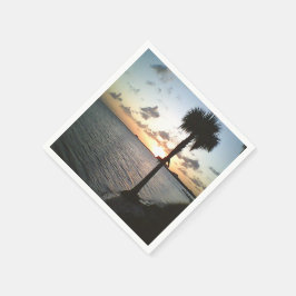 Sonnenuntergang am Strand Serviette