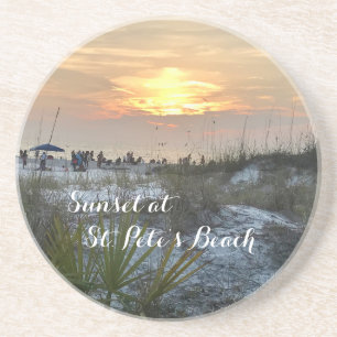 Sonnenuntergang am Strand St. Pete Florida Getränkeuntersetzer