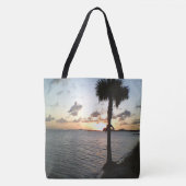 Sonnenuntergang am Strand Tasche (Vorderseite)