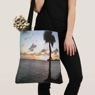 Sonnenuntergang am Strand Tasche