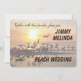 Sonnenuntergang am Strand Thema Hochzeit Einladung