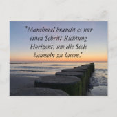 Sonnenuntergang am Strand von Ahrenshoop, Ostsee Postkarte (Vorderseite)