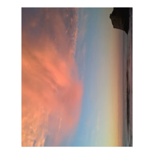 Sonnenuntergang am Strand von Biarritz Fotodruck