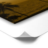 Sonnenuntergang am Strand von Hapuna, Hawaii Poster (Ecke)