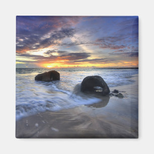 Sonnenuntergang am Strand von Kedongana Magnet