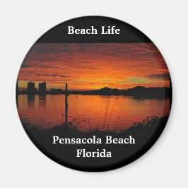 Sonnenuntergang am Strand von Pensacola Magnet